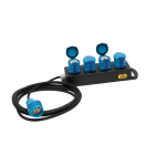 CEBA - Bloc 4 prises DS1 250V avec 5m de câble H07RNF 3G2,5 + fiche DS1 - IP55