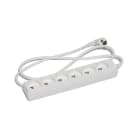 CEBA - Bloc 6 prises domestique blanc - 1,5m de câble HO5VVF 3G1 - IP20