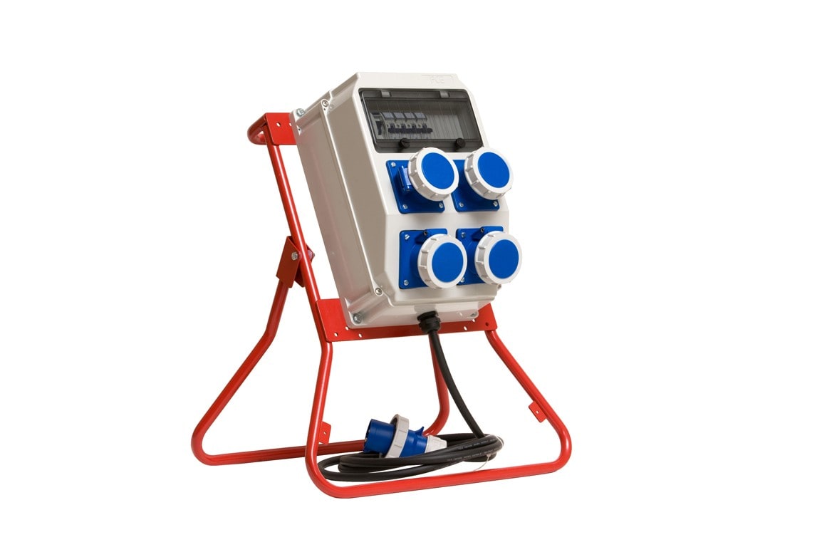 CEBA - Coffret de chantier 4 prises P17 IP66 250V - arrêt d'urgence - 2m H07RNF 3G2,5