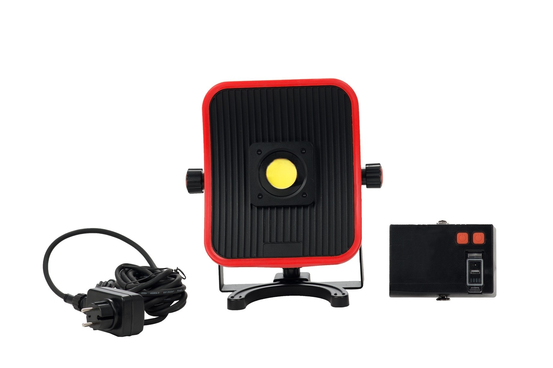 CEBA - Projecteur portable de chantier LED 50W sur batterie ou secteur - jaune - 5m