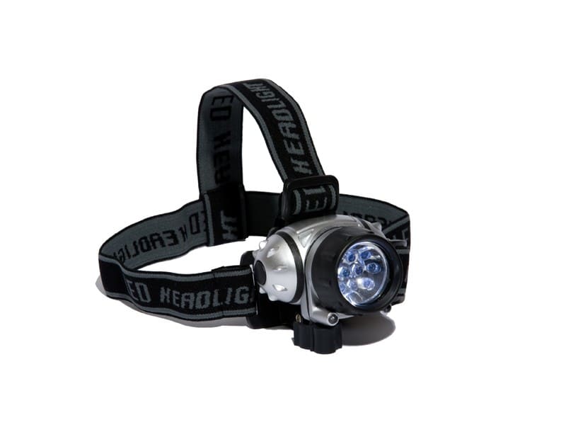 CEBA - Lampe frontale à led - fonctionne avec 3 piles AAA non fournies - 10 led + 2 led
