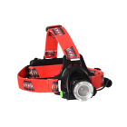 CEBA - Lampe frontale 1 LED 10W - portée d'éclairage 250m - fonctionne avec 2 batteries