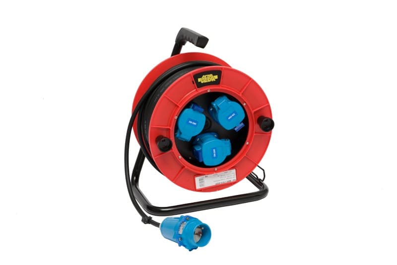 CEBA - Enrouleur avec 3 prises Maréchal DS1 30A IP55 - 40m de câble HO7RNF 3G2,5
