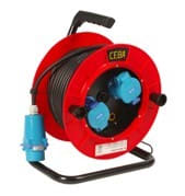 CEBA - Enrouleur avec 2 prises Maréchal DS1 AO13 30A IP55 - 40m de câble HO7RNF 3G2,5