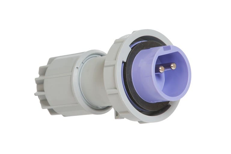 CEBA - Fiche mâle 24V - 2P - 16A - P17 - IP67 - norem CEE 17