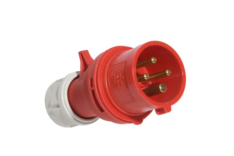 CEBA - Fiche mâle 415V - 3P+N+T - 32A - norme CEE 17 - caoutchouc dur - IP44
