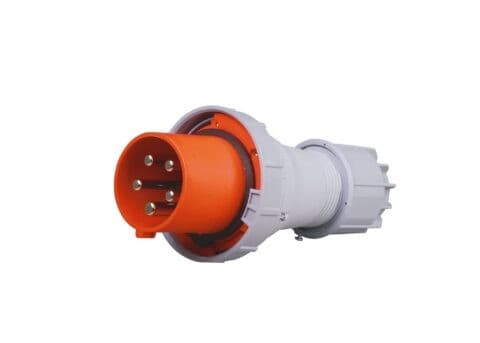 CEBA - Fiche mâle 415V- 3P+N+T + Pilot - 63A - norme CEE17 - caoutchouc dur - IP67