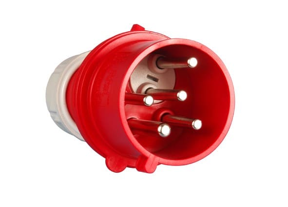 CEBA - Fiche mâle 415V - 3P+N+T - 16A - avec inverseur de phase - CEE17 - IP44