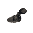 CEBA - Prise mobile 16A 250V 2P+T NF - caoutchouc - pour câble 3G1,5 et 3G2,5 - IP44