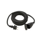 CEBA - Prolongateur PRO noir NF - 10m de câble HO7RNF 3G2,5 - fiche et prise 16A 250V