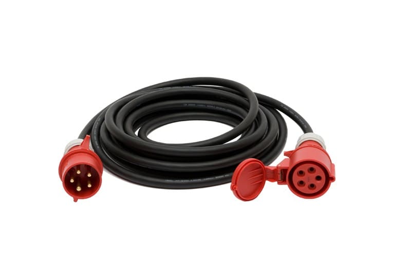 CEBA - Prolongateur PRO 20m de câble HO7RNF 5G2,5 - fiche et prise 16A 415V P17