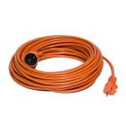 CEBA - Prolongateur jardin orange - 40m H05VVF 2X1,5 - fiche et prise 16A 250V
