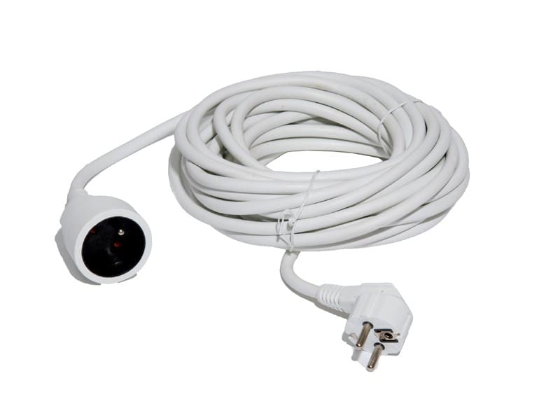 CEBA - Prolongateur domestique blanc NF - 3m de câble H05VVF 3G1,5 16A 250V