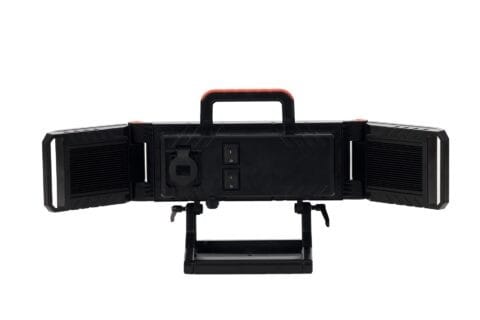 CEBA - Projecteur portable LED 80W multi-positions rouge - 5m de câble H07RNF 3G1,5