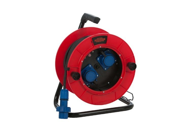 CEBA - Enrouleur électrique 2 prises à clapet NF IP66 - 25m HO7RNF 3G2,5