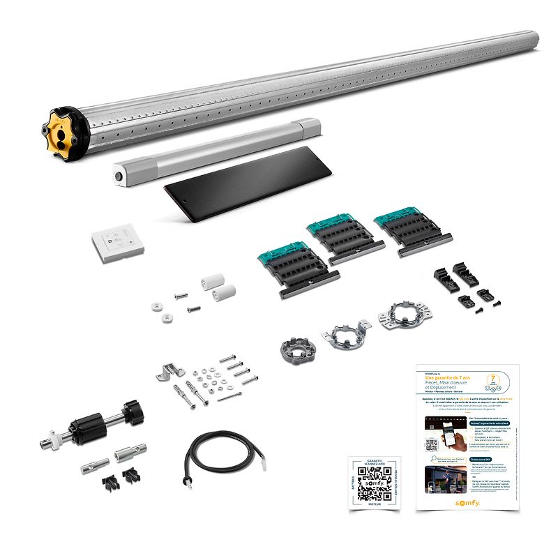 Somfy - Kit universel de motorisation pour moteur VR - solaire RS100 Solar io 10/12