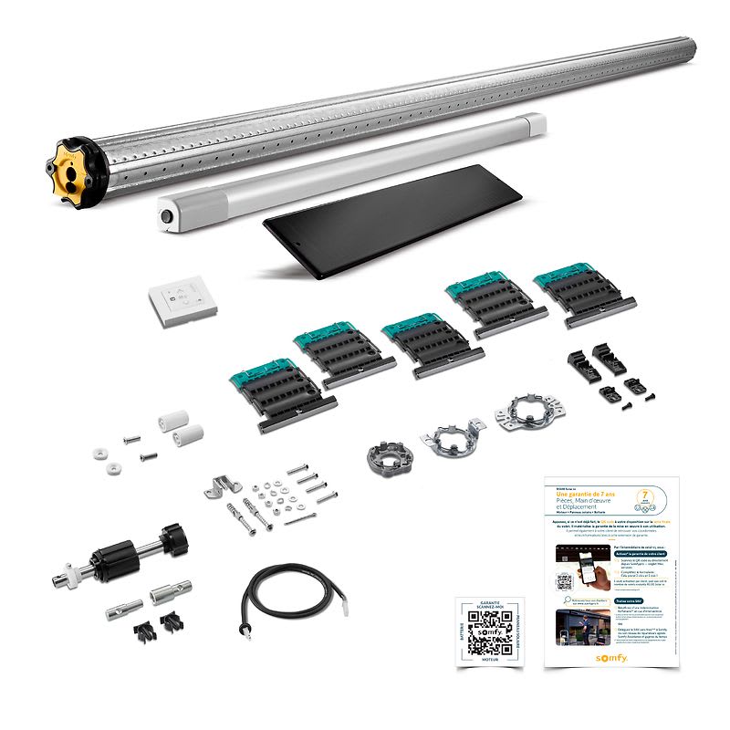 Somfy - Kit universel de motorisation pour moteur VR - solaire RS100 Solar io 20/12