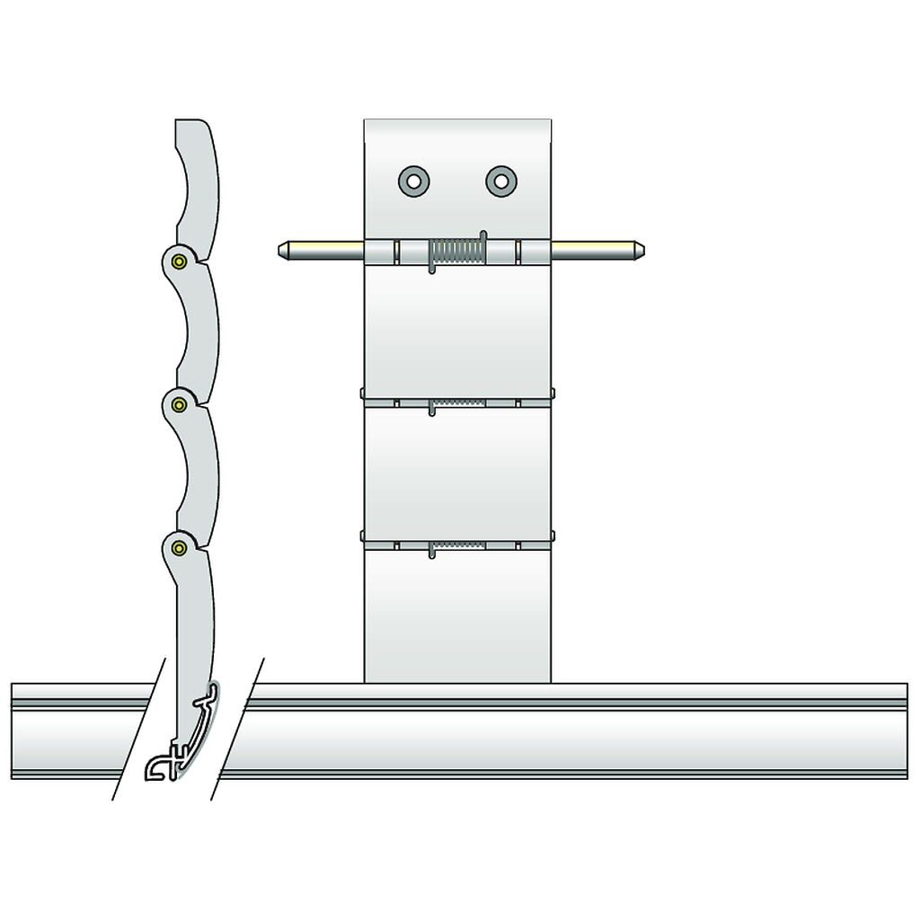 Somfy - Verrou 3 maillons lame 8 mm