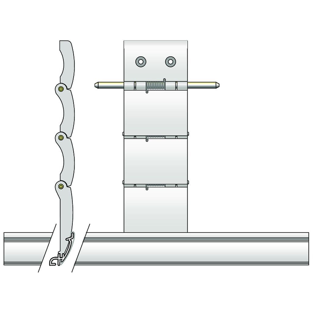 Somfy - Verrou 3 maillons lame 8 mm