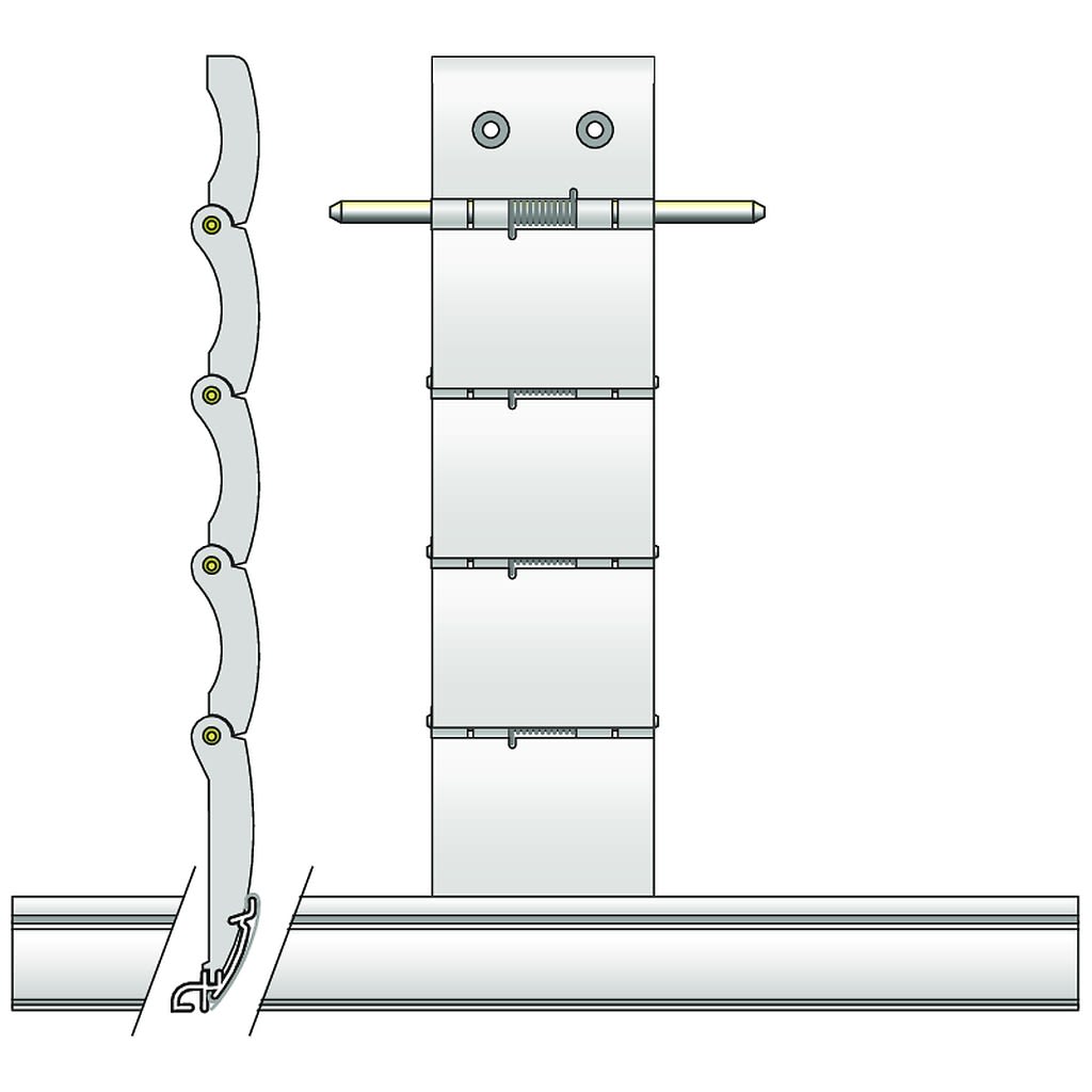 Somfy - Verrou 4 maillons lame 8 mm