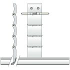 Somfy - Verrou 4 maillons lame 8 mm