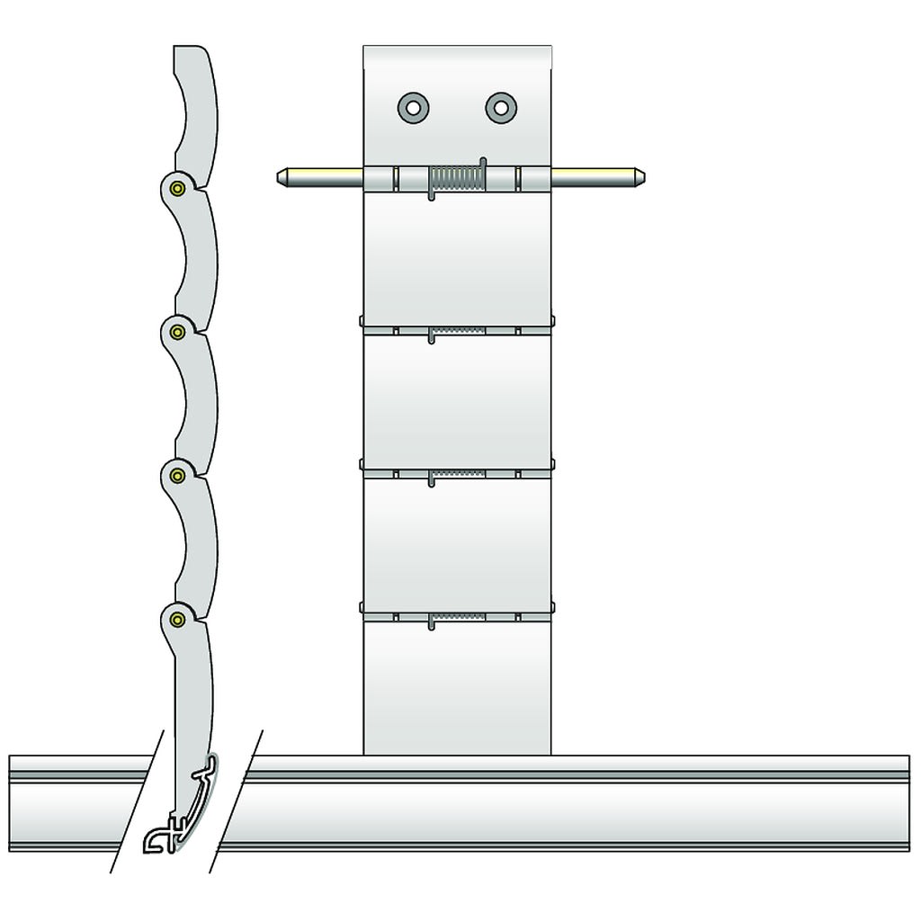 Somfy - Verrou 4 maillons lame 14 mm