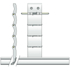 Somfy - Verrou 4 maillons lame 14 mm