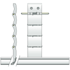 Somfy - Verrou 4 maillons lame 14 mm