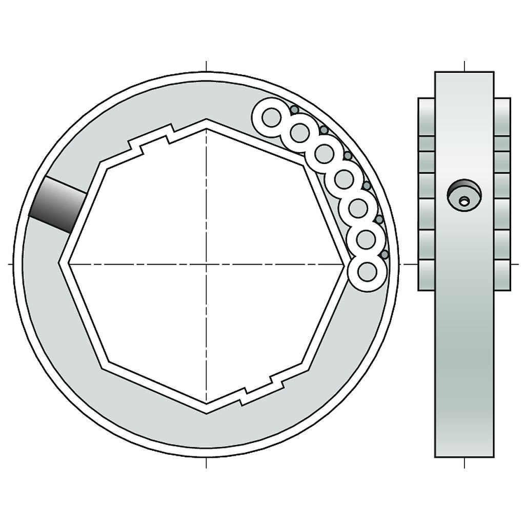 Somfy - Bague d'adaptation verrous - octo 60 x2