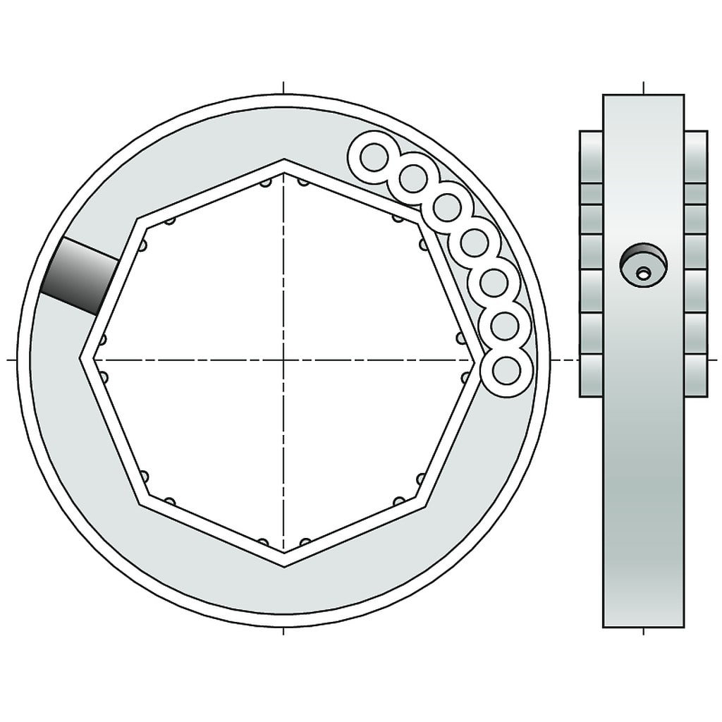 Somfy - Bague d?adaptation pour verrous Octo 70 x2 unités