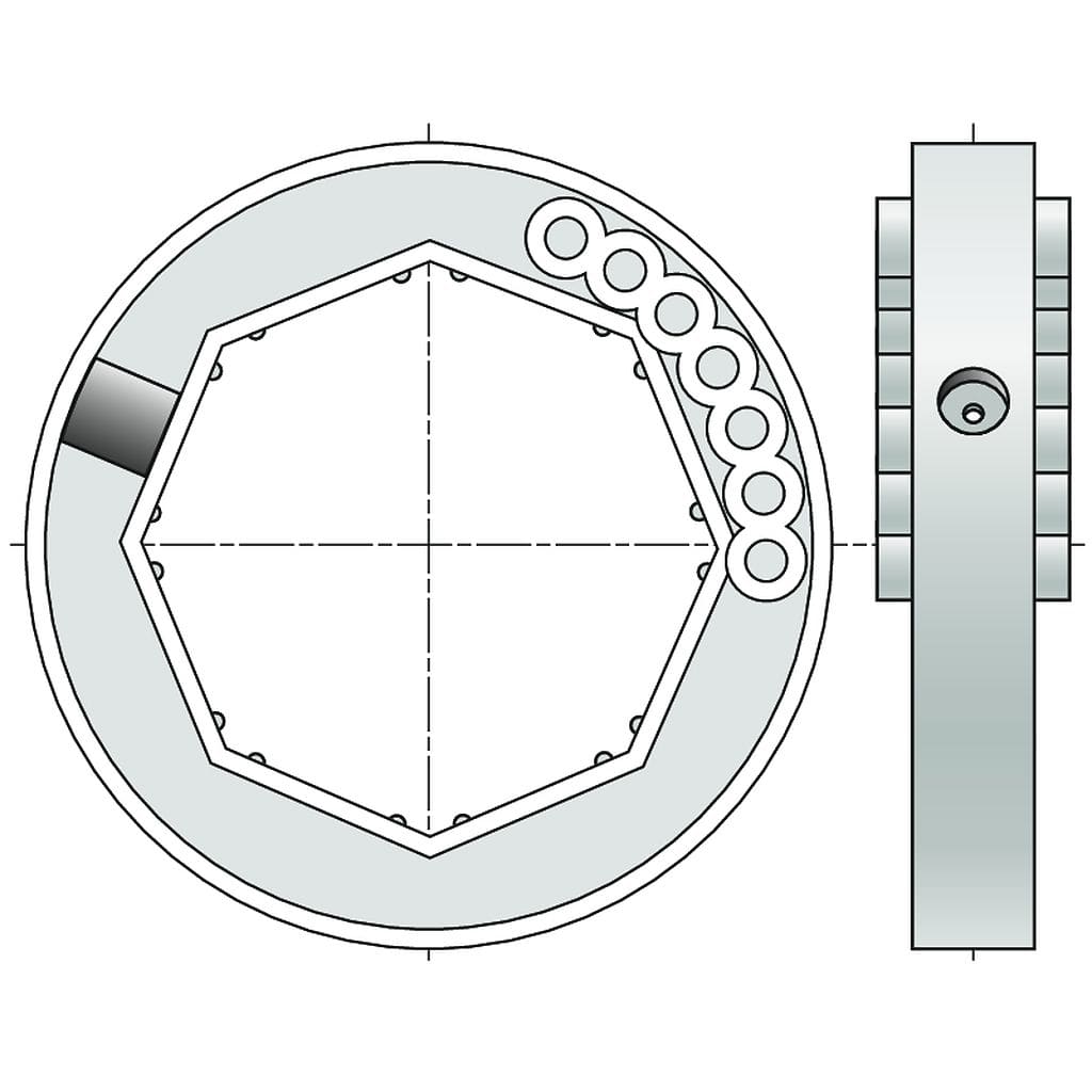 Somfy - Bague d'adaptation verrous - octo 70 x2