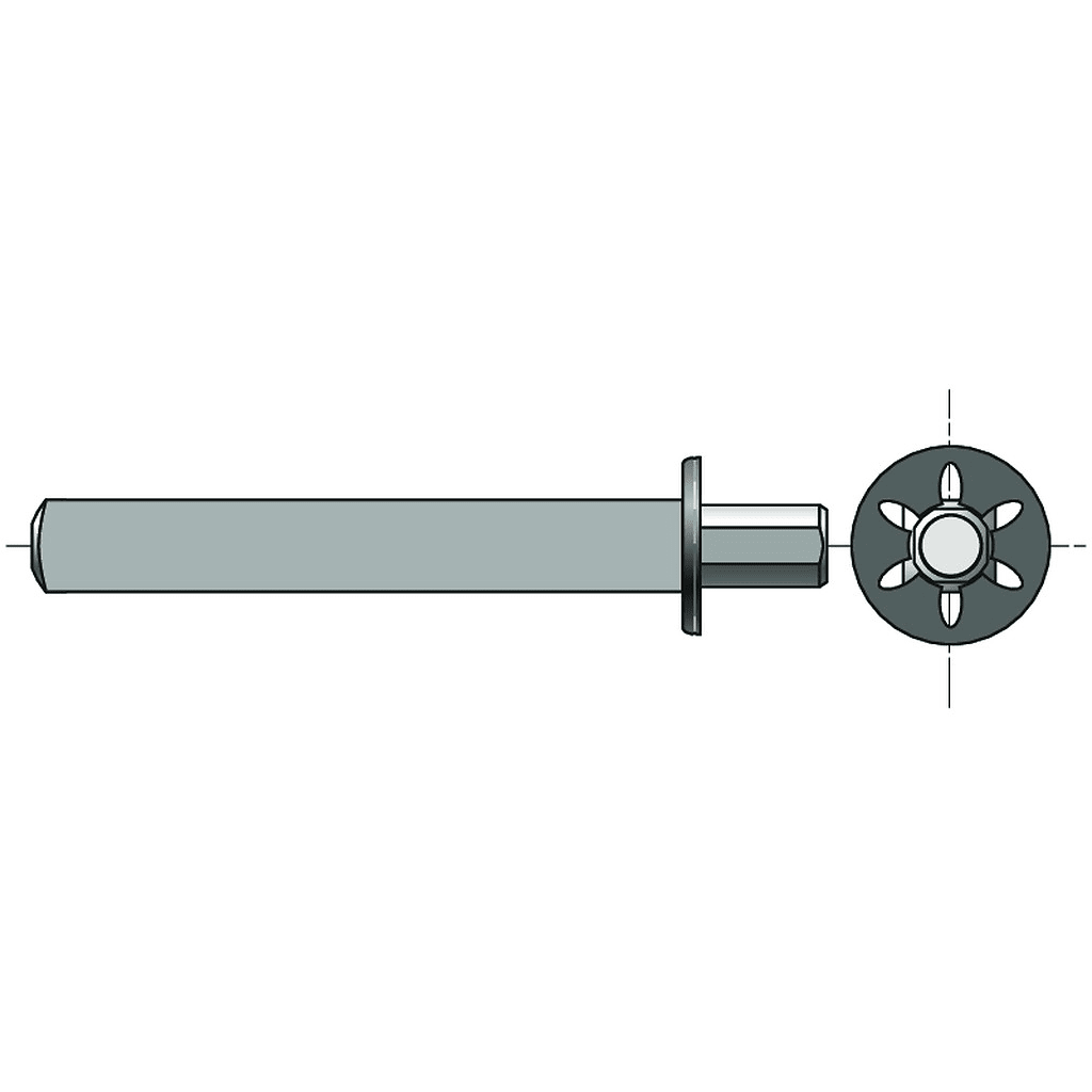 Somfy - Axe carré 13 mm avec tourillon Ø14 pour support Phoenix