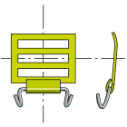 Somfy - Agrafe pour tube zf 64 et zf 80