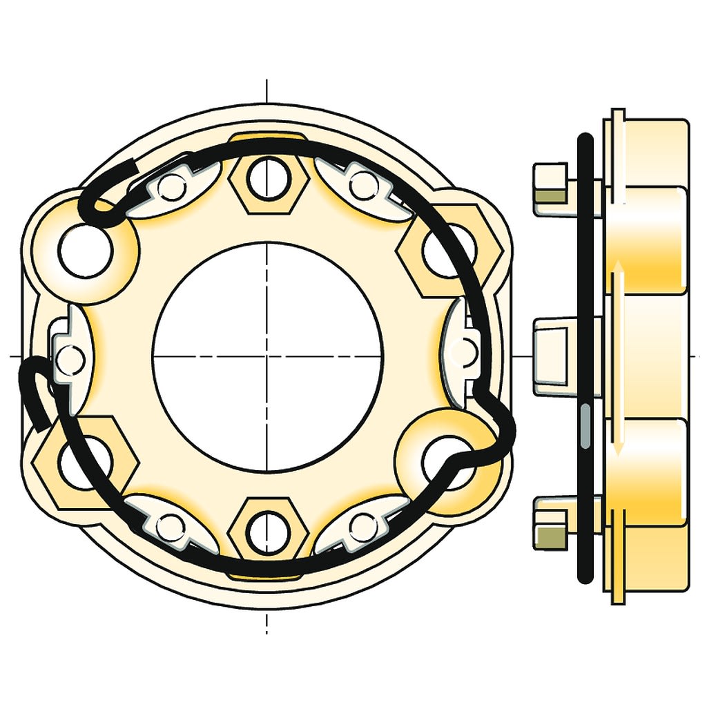 Somfy - Kit support univ d50 et d60 laque ivoire
