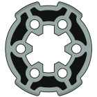 Somfy - Roue ls 40 pour tube soliso diamètre 44,5