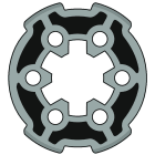 Somfy - Roue ls 40 pour tube soliso diamètre 44,5