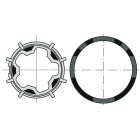 Somfy - Jeu roue et couronne Ø50 pour tube Deprat 53 mm