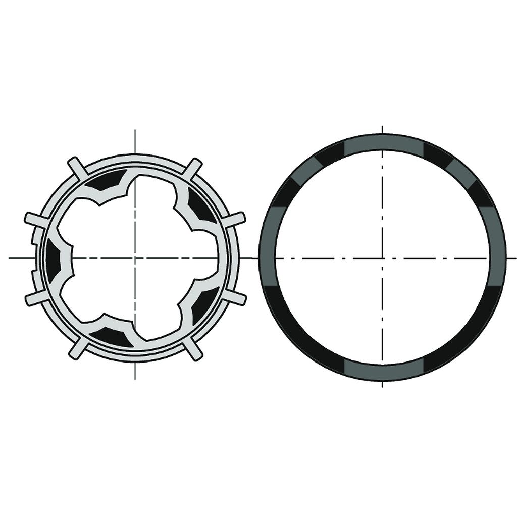 Somfy - Roue+couronne d50 deprat 53 x10