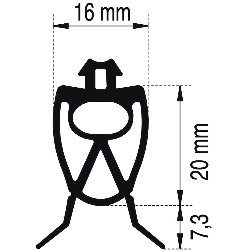Somfy - Profil caoutchouc résistif de 50m (recoit la bande de contact)