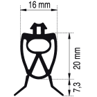 Somfy - Profil caoutchouc résistif de 50m (recoit la bande de contact)