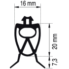 Somfy - Profil caoutchouc résistif de 50m (recoit la bande de contact)