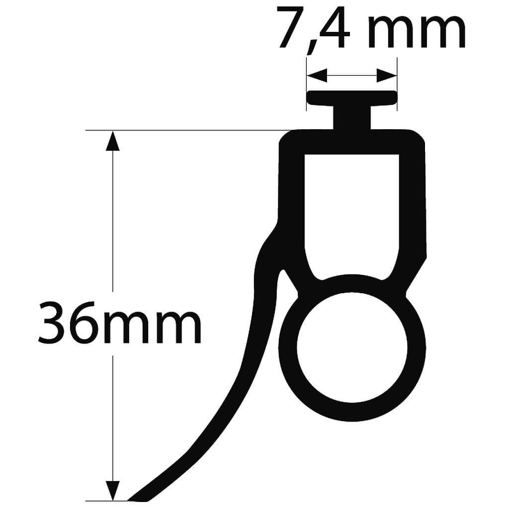 Somfy - Profil caoutchouc optique (50m) pour porte de garage