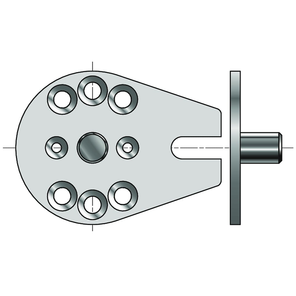 Somfy - Plaque store avec pion de centrage diamètre 12 mm