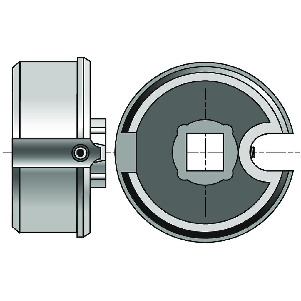 Somfy - Embout sans axe tube d63x1.5