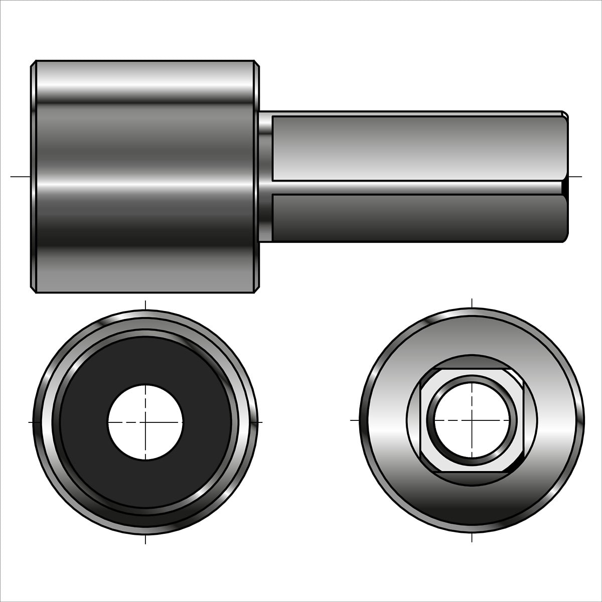Somfy - Embout tendeur pour moteur phoenix diamètre 40 mm