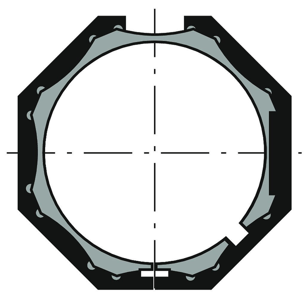 Somfy - Couronne diamètre 40 pour tube deprat octogonal diamètre 40x0,6