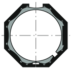 Somfy - Couronne diamètre 40 pour tube deprat octogonal diamètre 40x0,6