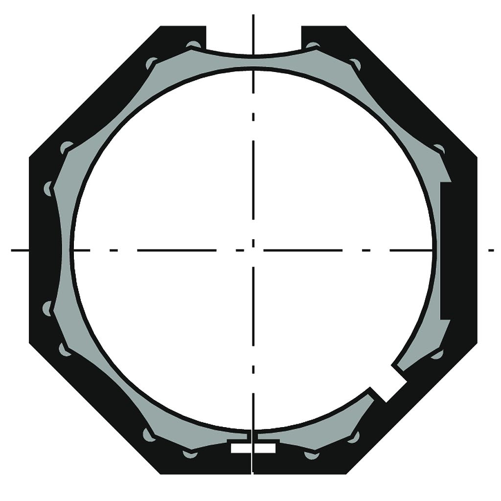 Somfy - Couronne diamètre 40 pour tube deprat octogonal diamètre 40x0,6