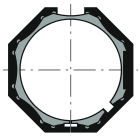 Somfy - Couronne diamètre 40 pour tube deprat octogonal diamètre 40x0,6