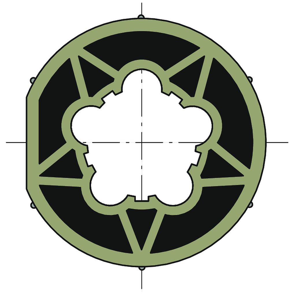 Somfy - Roue d50 tube 70x1.5 clip faible x1